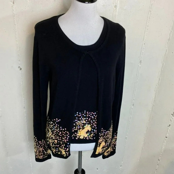 La cite’‎ M black & sequins sweater & tunic set - Picture 2 of 7